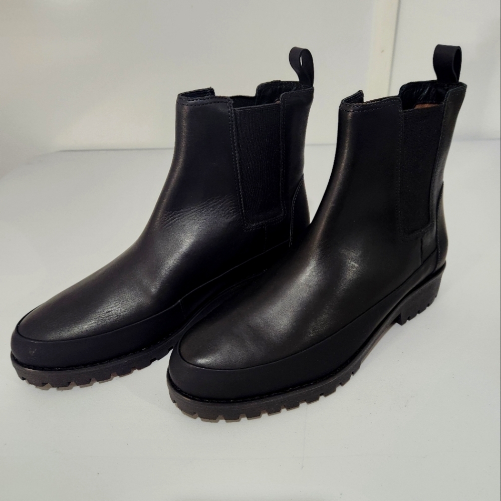 Rebecca Allen Black Leather Ankle Boots, Size 8.5, NWOT